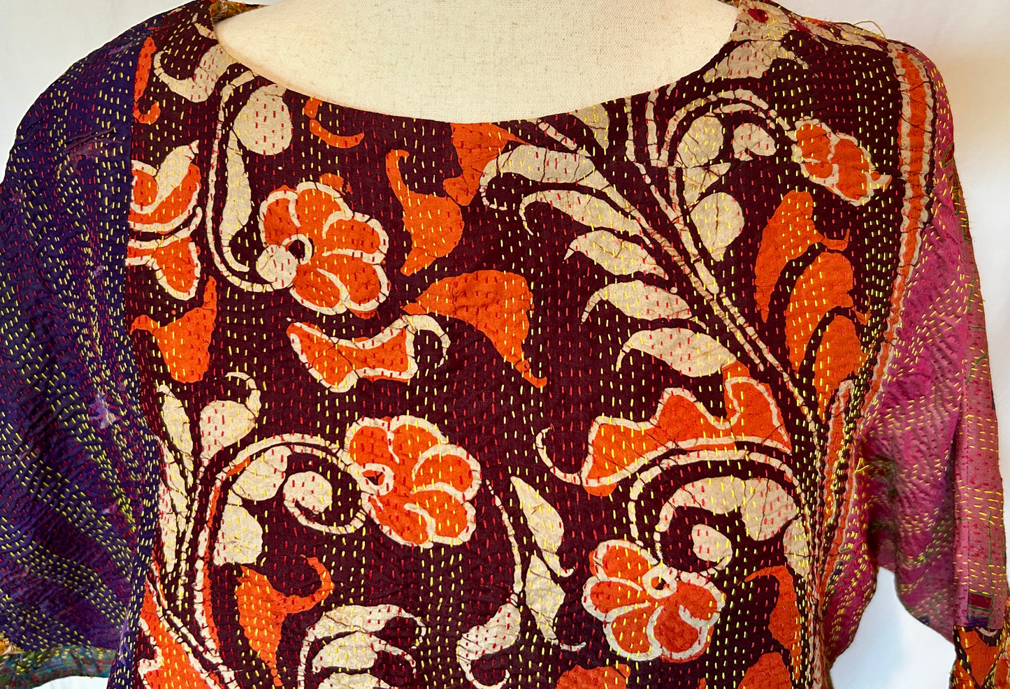 Petal Shawl Shirt with Stitched fabric in Multiple patterns