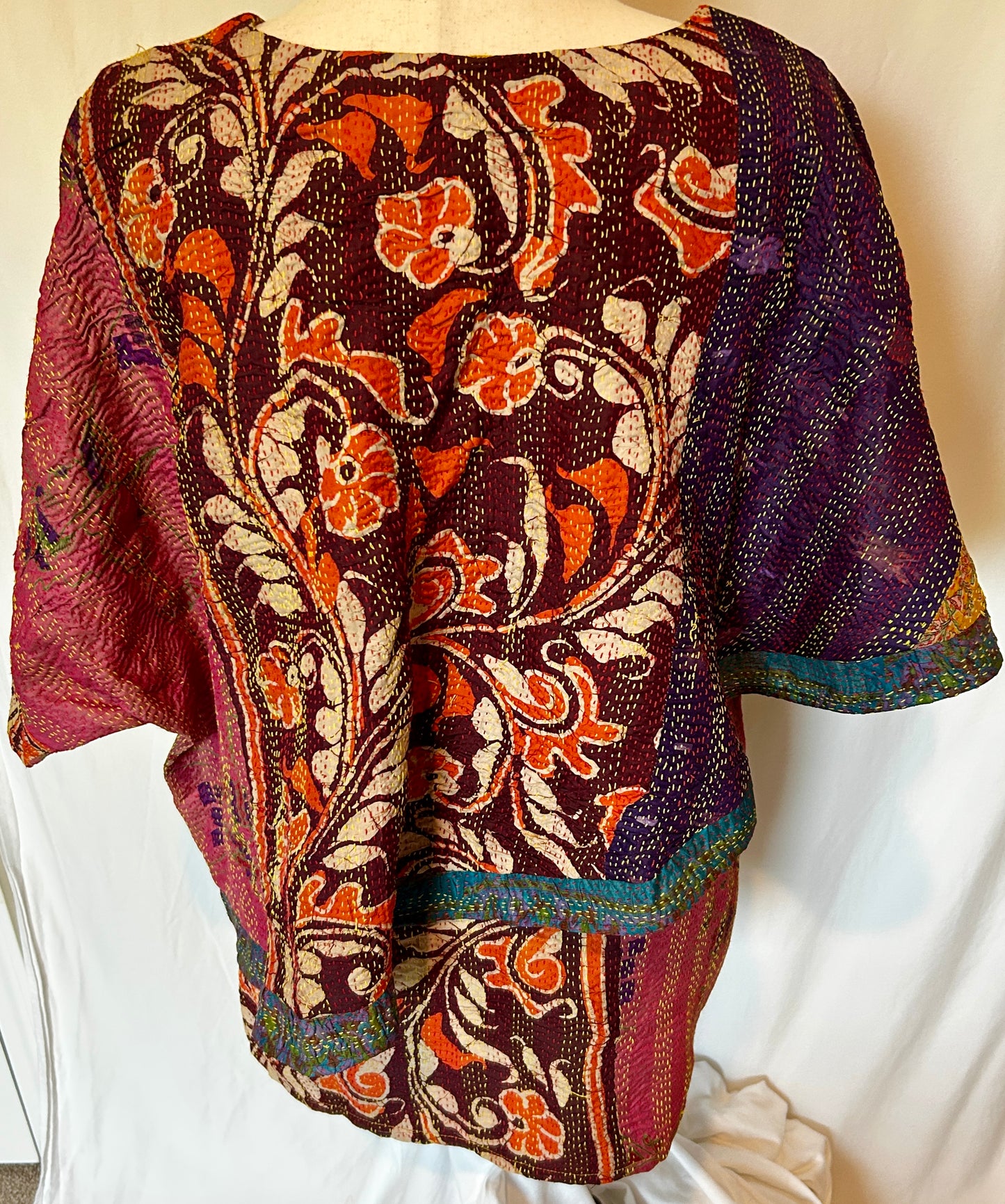 Petal Shawl Shirt with Stitched fabric in Multiple patterns