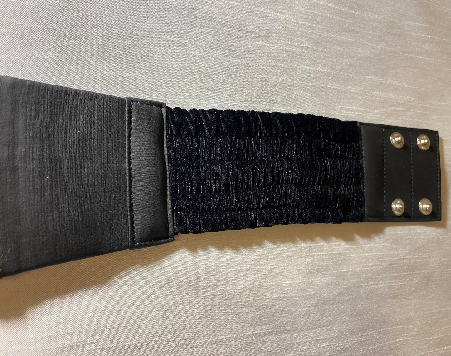 Lotus Belt with Harris Tweed & Hand Embroidery - Orange