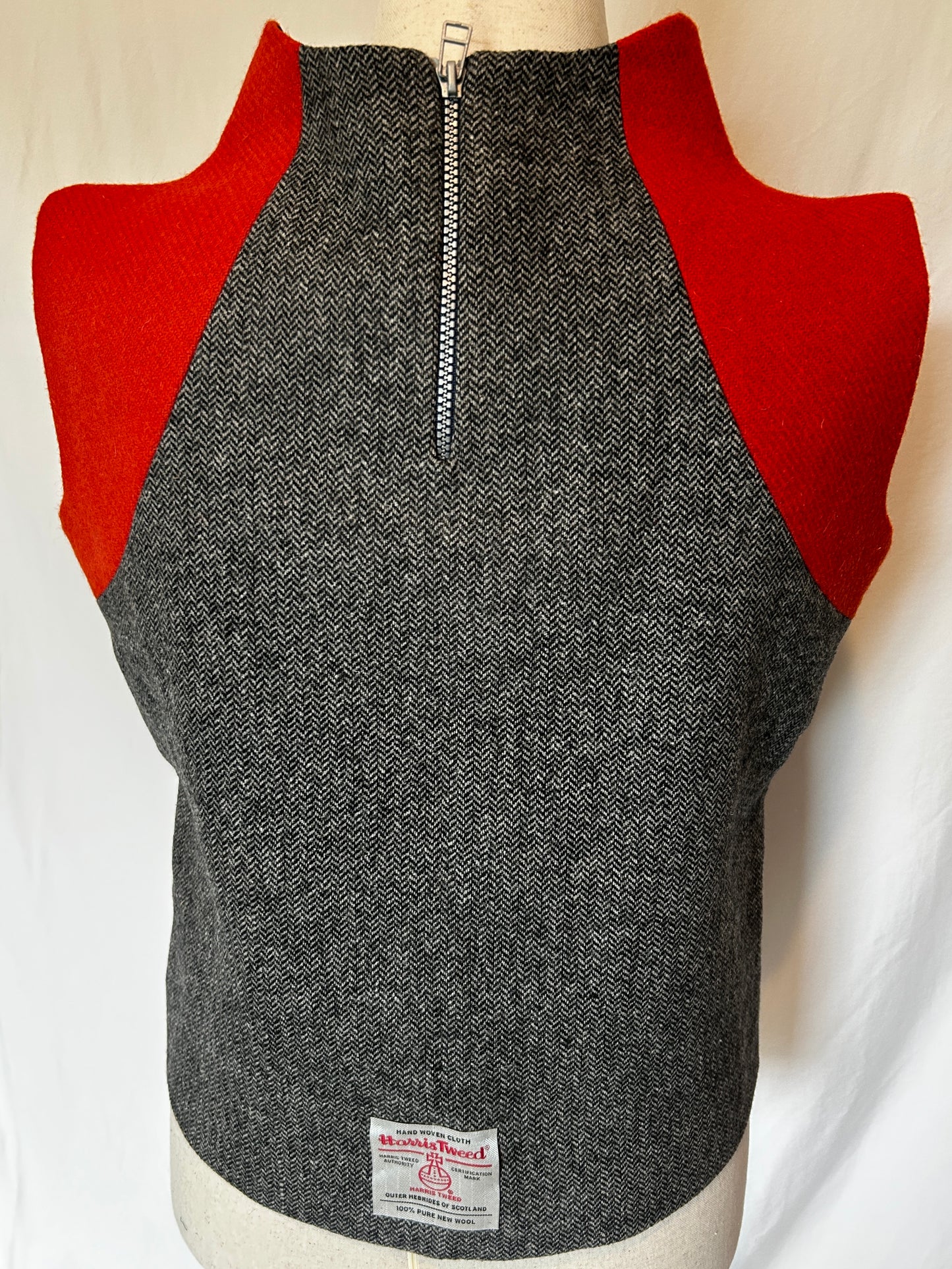 Mallow Tweed Top with Sheep King Embroidery - Red, Black and White