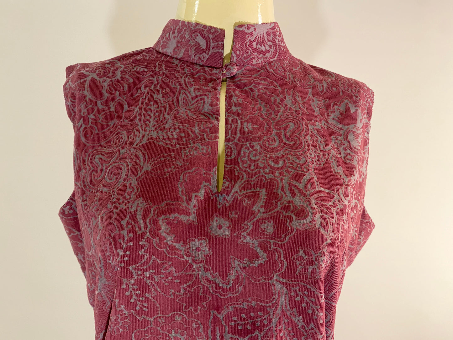 Jasmin Top with Harris Tweed belt and Hand Embroidery - Plum