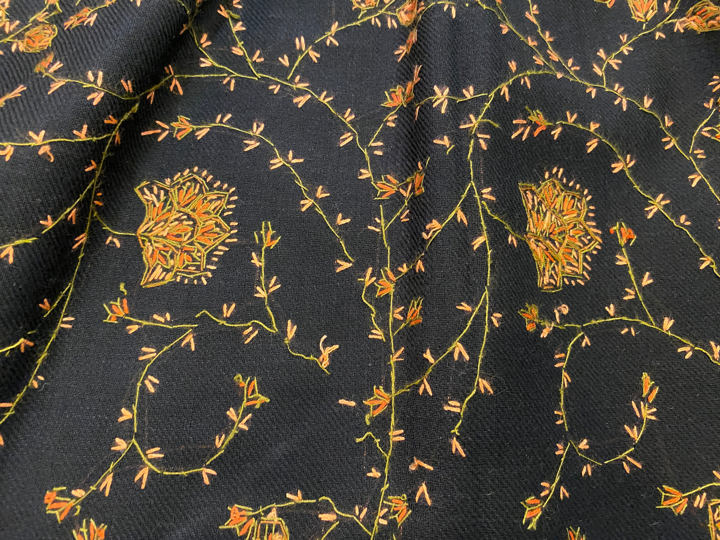 Allium Top in Embroidered Black Lamb's Wool
